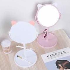 [HOT] Gương tai mèo để bàn trang điểm làm đẹp- kiếng soi phong cách Hàn Quốc tiểu thư, bao vận chuyển