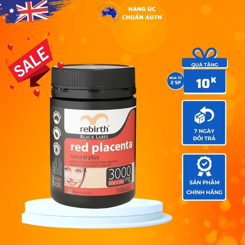 Viên uống nhau thai cừu Đỏ Rebirth Red Placenta 3000mg của Úc (SP2)