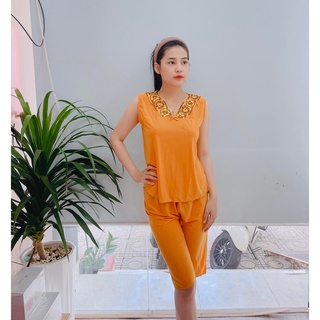 Đồ bộ ngủ thun lạnh QUẦN LỬNG - MẪU 2