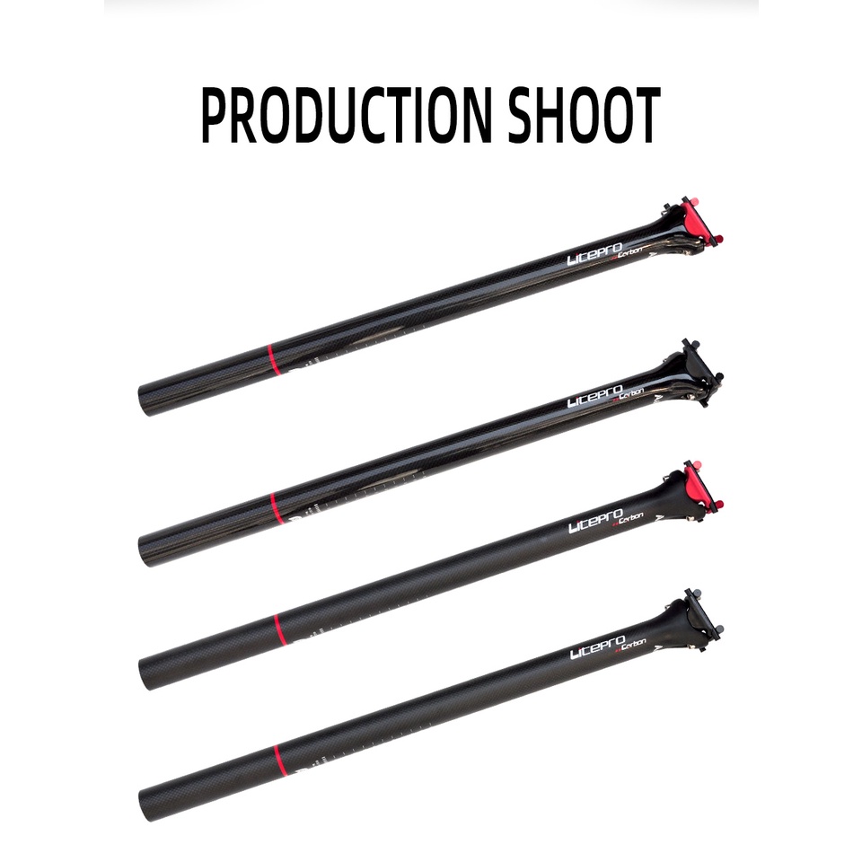 Ống yên xe đạp Litepro A65 412 BMX sợi carbon gấp gọn được cỡ 31.8 33.9X580Mm