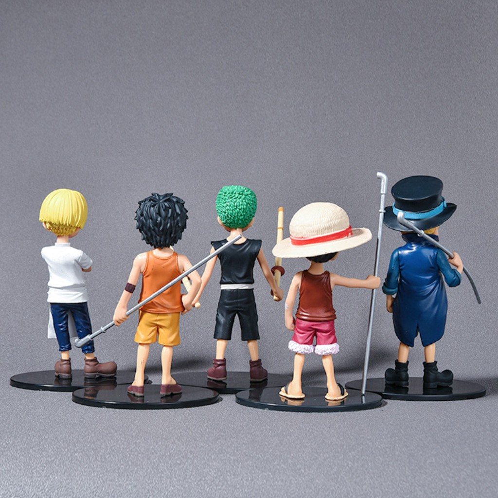 (Sẵn VN) Bộ 5 mô hình nhân vật thủa nhỏ One piece : Luffy, Ace , Sabo , Sanji, Zoro- 13.5cm - Truy tìm kho báu hải tặc