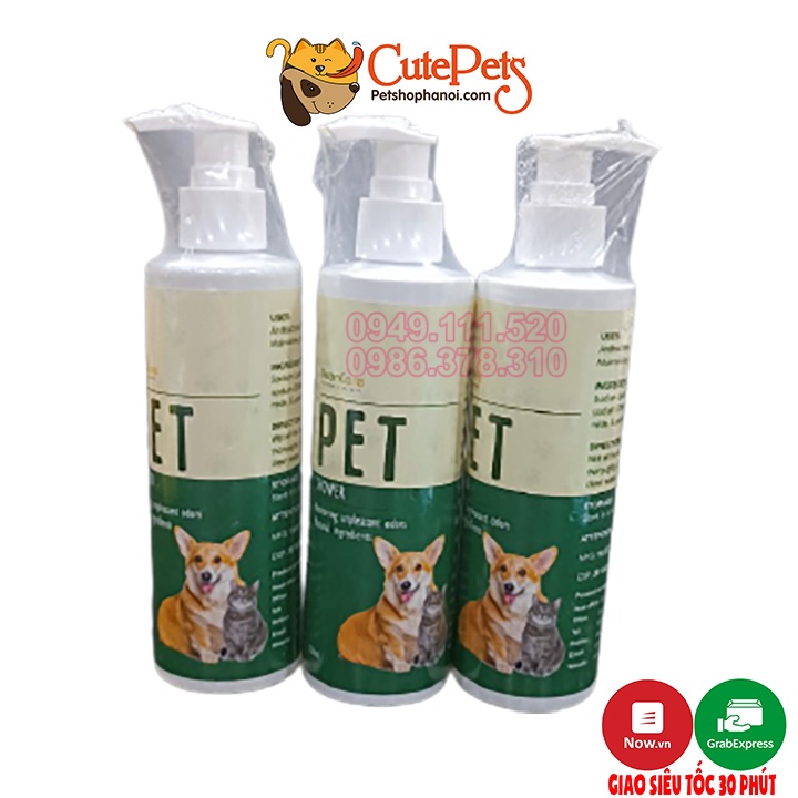 Sữa tắm cho chó mèo Pet shower 250ml - Phụ kiện thú cưng Hà Nội