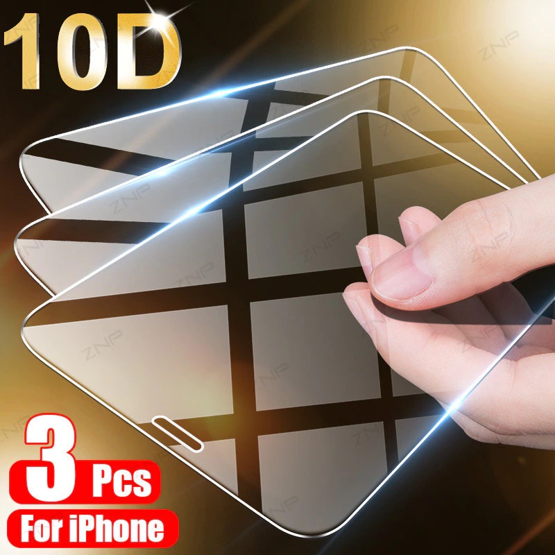Set 3 kính cường lực bảo vệ màn hình chuyên dùng cho Iphone 11 12 13 Pro Xs Max Xr X 8 6 7 Plus Se 5 5s