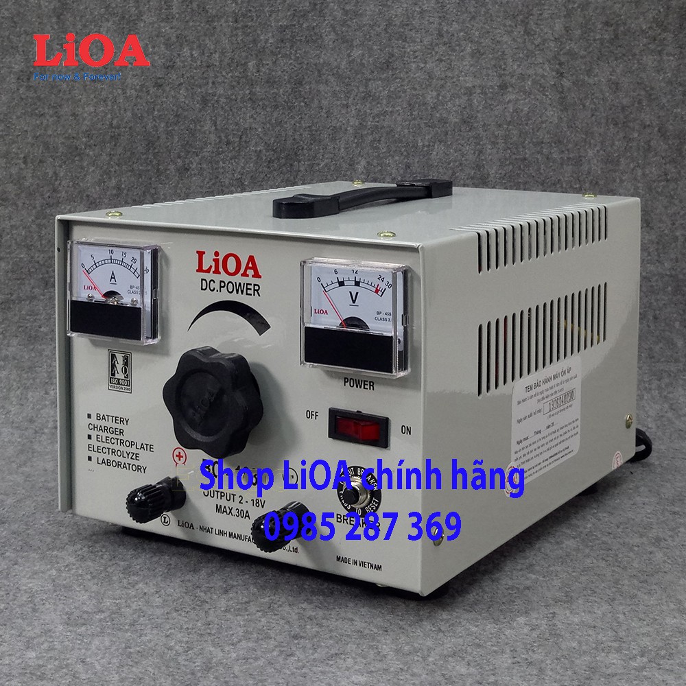 Máy Nạp Ắc Quy LiOA, Dòng Tải 15A/ 30A-18V. Model: BC1830/BC1815