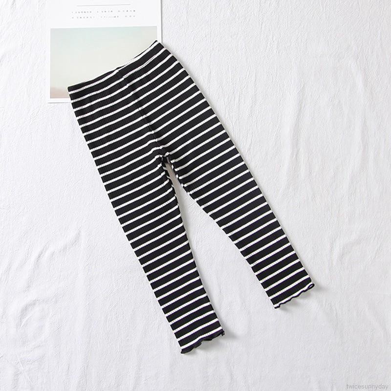 Quần Legging kẻ sọc giữ ấm cho bé gái