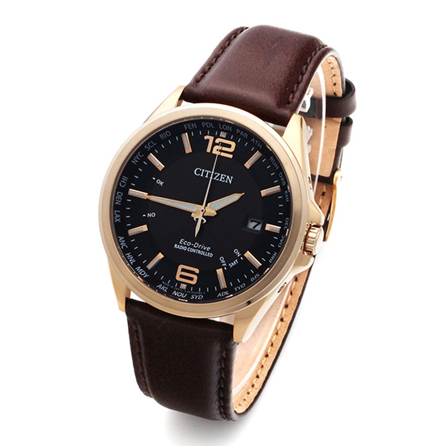 Đồng Hồ Nam Citizen Đa Chức Năng Dây Da CB0018-19W - Mặt Nâu (Sapphire)