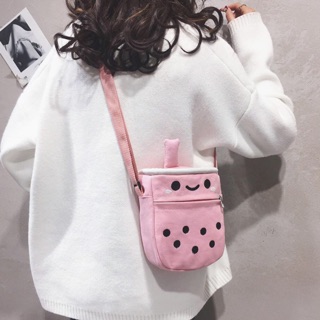 Túi đeo chéo mini trà sữa