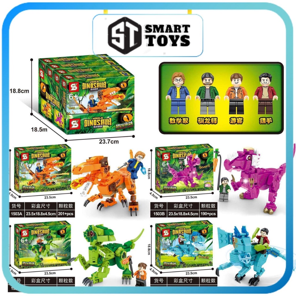 Lego khủng long, xếp hình lego độc đáo cho bé sáng tạo Smart Toy