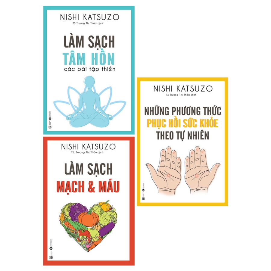 Sách - Combo 3 Quyển: Làm Sạch Tâm Hồn + Làm Sạch Mạch Và Máu + Những Phương Thức Phục Hồi Sức Khỏe Theo Tự Nhiên THA