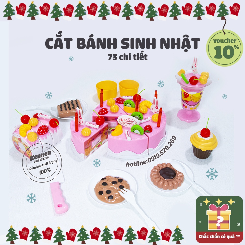 Bộ cắt bánh sinh nhật 75 chi tiết cho bé