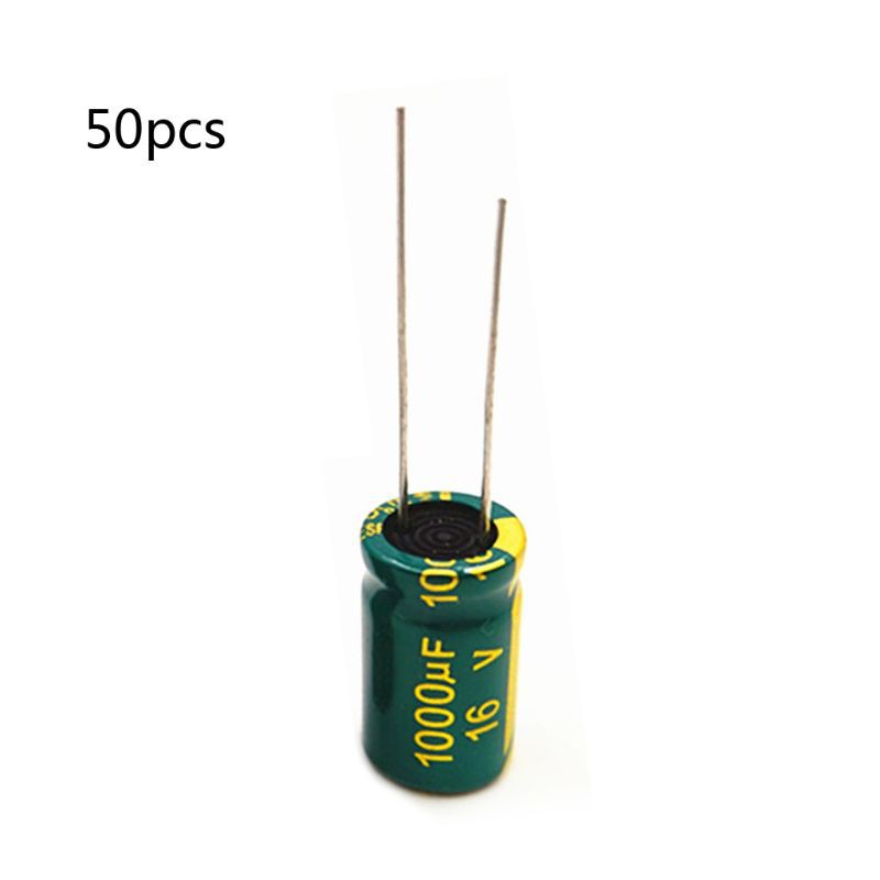 yal 50pcs 16V 1000uF Aluminum Electrolytic Capacitor 20% Tolerance Circuit Board DIY