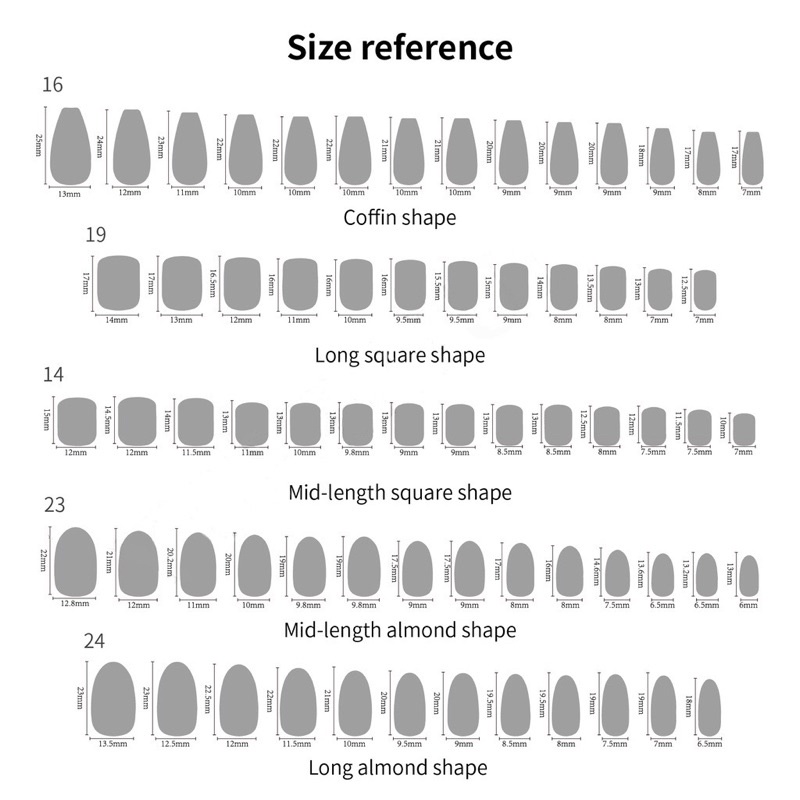 Set 24 móng tay giả kèm keo