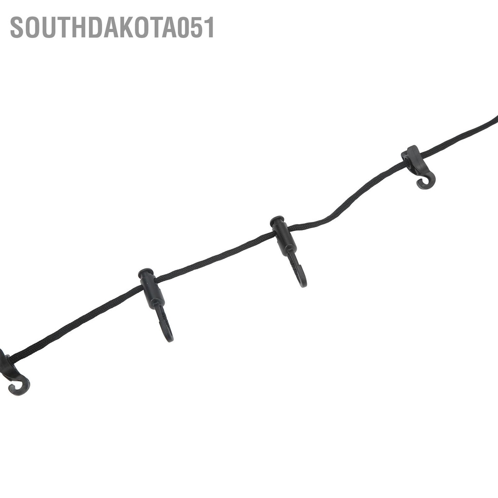 Southdakota051 Dây treo cắm trại Chiều dài 5M Lều ngoài trời buộc Móc Đồ đa chức năng đeo có móc