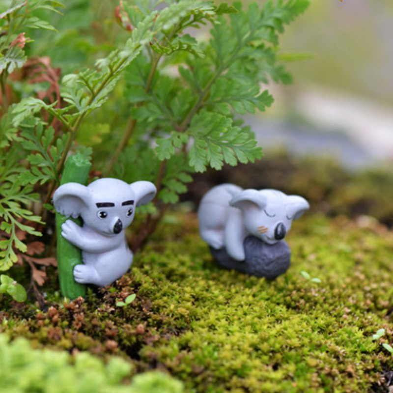 Set 4 mô hình gấu Koala mini trang trí sân vườn