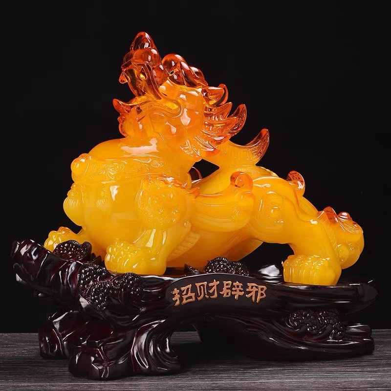 Tỳ Hưu Phong Thuỷ Xanh Ngọc 41x34