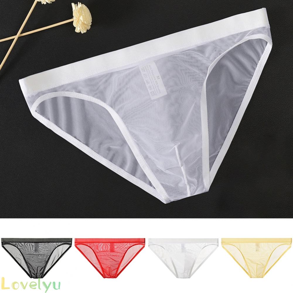 ◀READY▶Mens See Through Briefs Boxer Shorts Transparent Mesh Pouch Underwear Panties# Good Quality