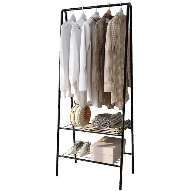 [HOẢ TỐC HCM] Kệ Treo Quần Áo Chữ A 3 tầng 2 ngăn để đồ thiết kế hiện đại khung thép sơn tĩnh điện cao cấp