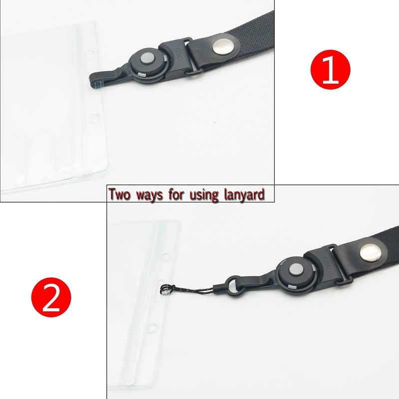 Bộ bảo vệ thẻ PVC Kích thước lớn hơn 4,3 "x3,5" cho thẻ ID Người giữ huy hiệu bản ghi không thấm nước Bao tay Vinyl mềm trong suốt với Zip có thể mở rộng với dây buộc ly khai