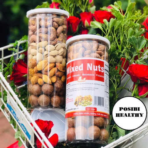 Mixed Nuts 4 in 1😽 Hạt Nhập Khẩu Ăn Vặt Giàu Dưỡng Chất 500g
