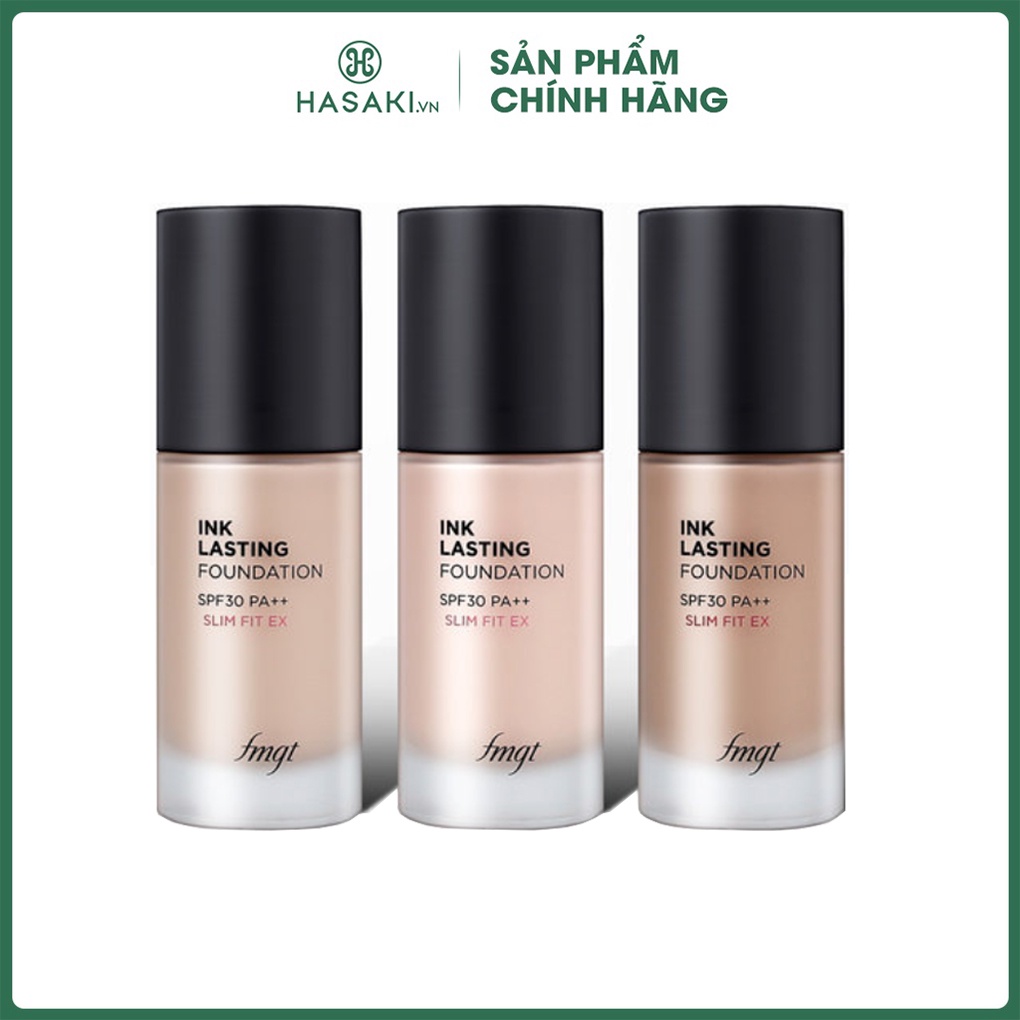 Kem nền hiệu ứng căng bóng lâu trôi The Face Shop Ink Lasting Foundation Glow SPF30 PA++ 30ml che khuyết điểm