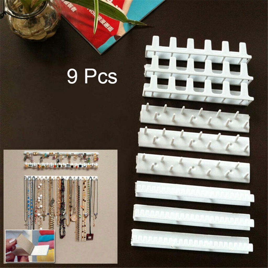 Set 9 Móc Treo Trang Sức Gắn Tường Tiện Lợi Đứng