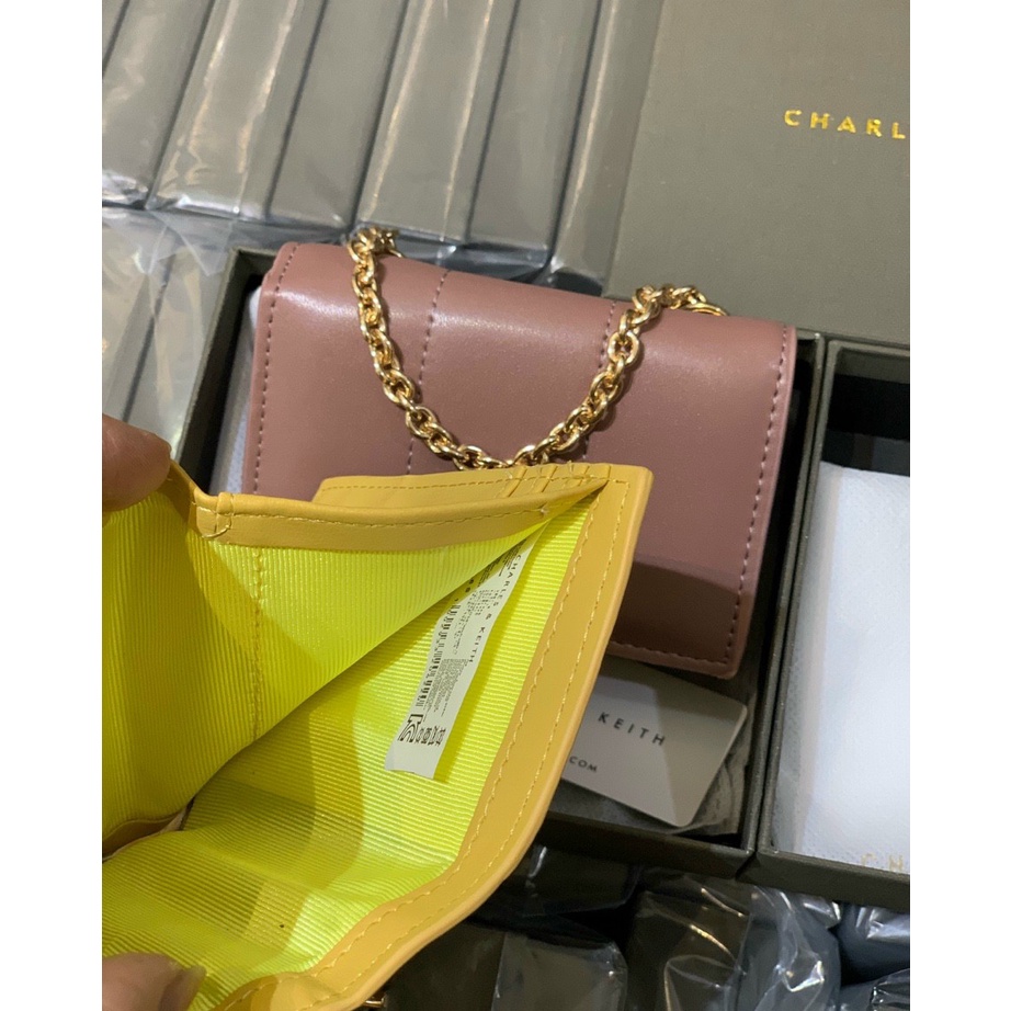 ví nữ kèm xích cầm tay Ck6-10770534 size 11cm x 3cm x6 cm