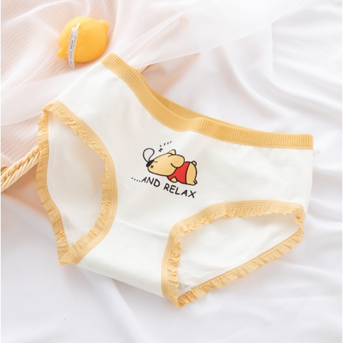 Set 5 quần lót nữ cotton vải mềm chíp nữ sinh hoạt hình dễ thương ôm bụng nâng mông thoáng khí co dãn 4 chiều M3