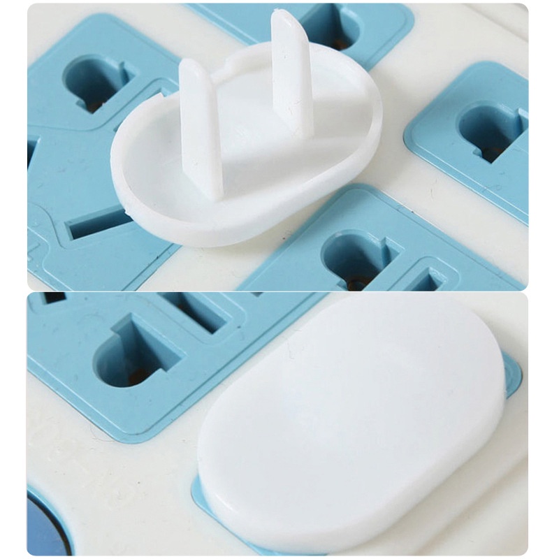 Set 20 Ốp Bọc Ổ Cắm Điện Hai Lỗ Chống Sốc Bảo Vệ An Toàn Cho Trẻ Em