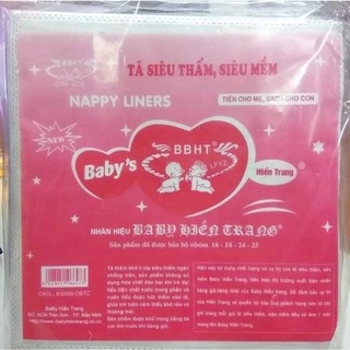 Miếng lót phân xu, tấm lót sơ sinh cao cấp chống thấm 3 lớp Baby Hiền Trang, giấy lót phân su 1 gói 14 tấm