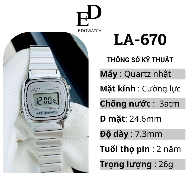 Đồng Hồ Nữ LA 670 Đẹp, Dây Kim Loại, giá rẻ, thiết kế thời trang, phiên bản mini huyền thoại VD03