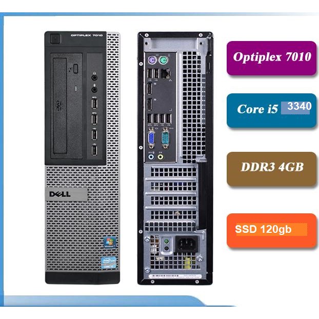 🌈 Máy tính đồng bộ Dell Optiplex 7010 Core Core I5 3340 Ram 4GB SSD 120GB