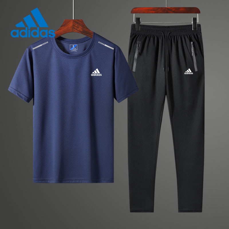 Adidas Bộ Đồ Thể Thao Áo Thun Tay Ngắn Phối Quần Dài Thời Trang Mới 2022 Cho Nam