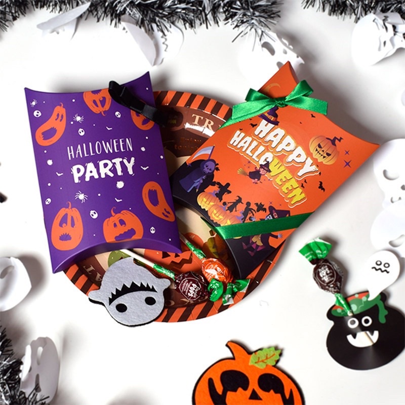 Set 5 hộp giấy gấp Happy Halloween size 14 x 10 x 2.8 cm