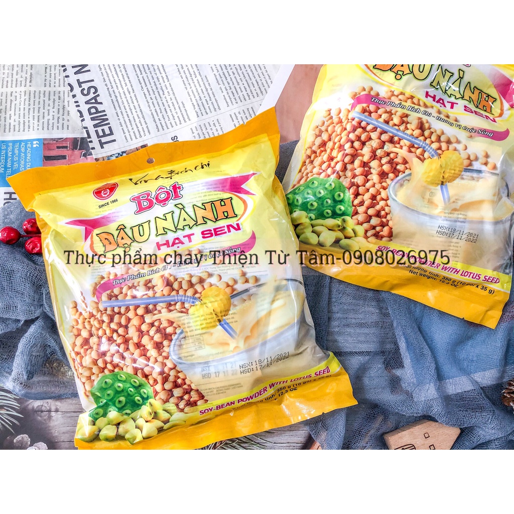 Bột Đậu Nành Hạt Sen Bích Chi 10 gói x35g