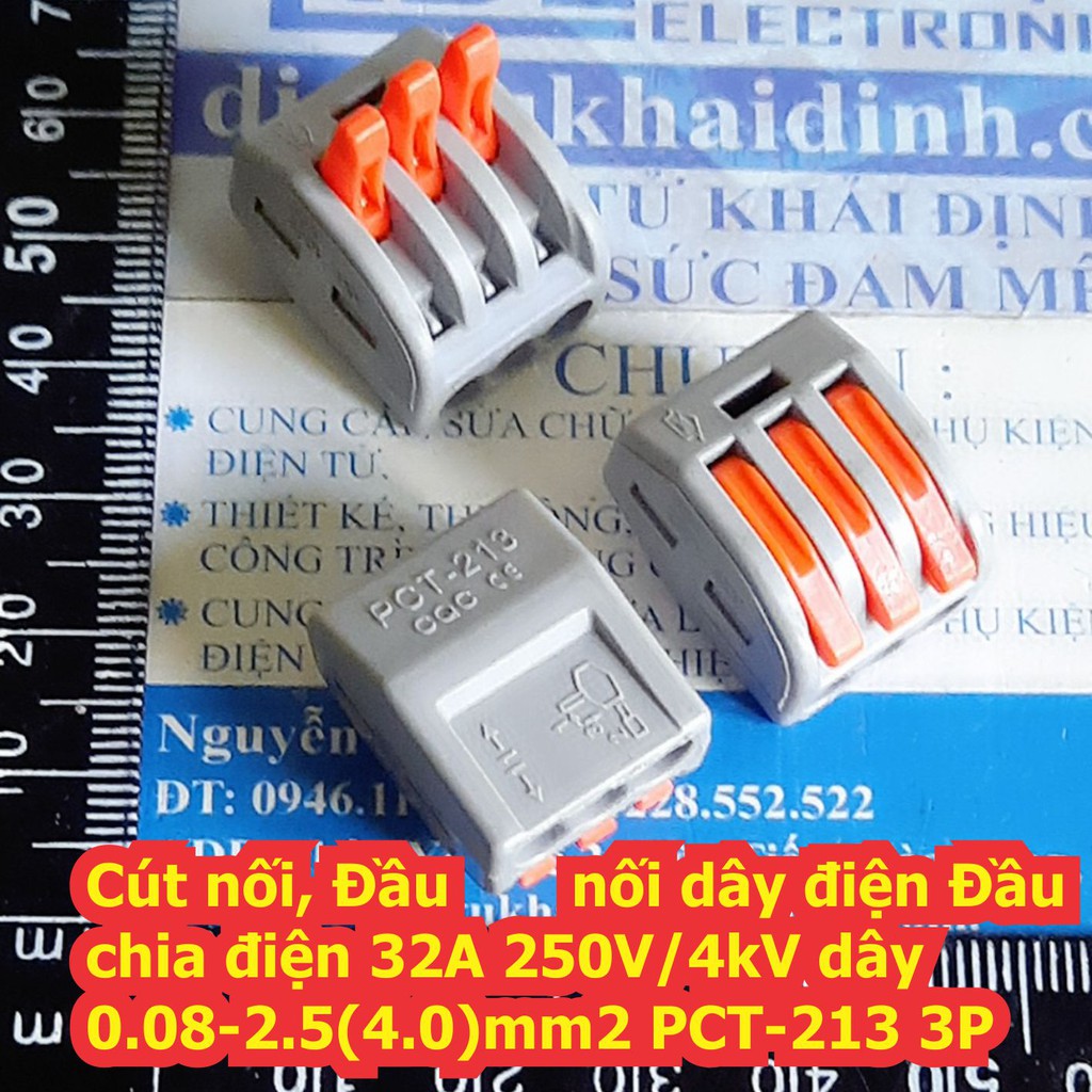 Cút nối, Đầu nối dây điện Đầu chia điện 32A 250V/4kV dây 0.08-2.5(4.0)mm2 PCT-212 ~ PCT-215 2P~5P kde7660
