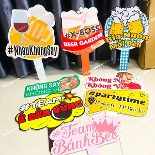 Hashtag cầm tay in logo theo yêu cầu dày 5mm