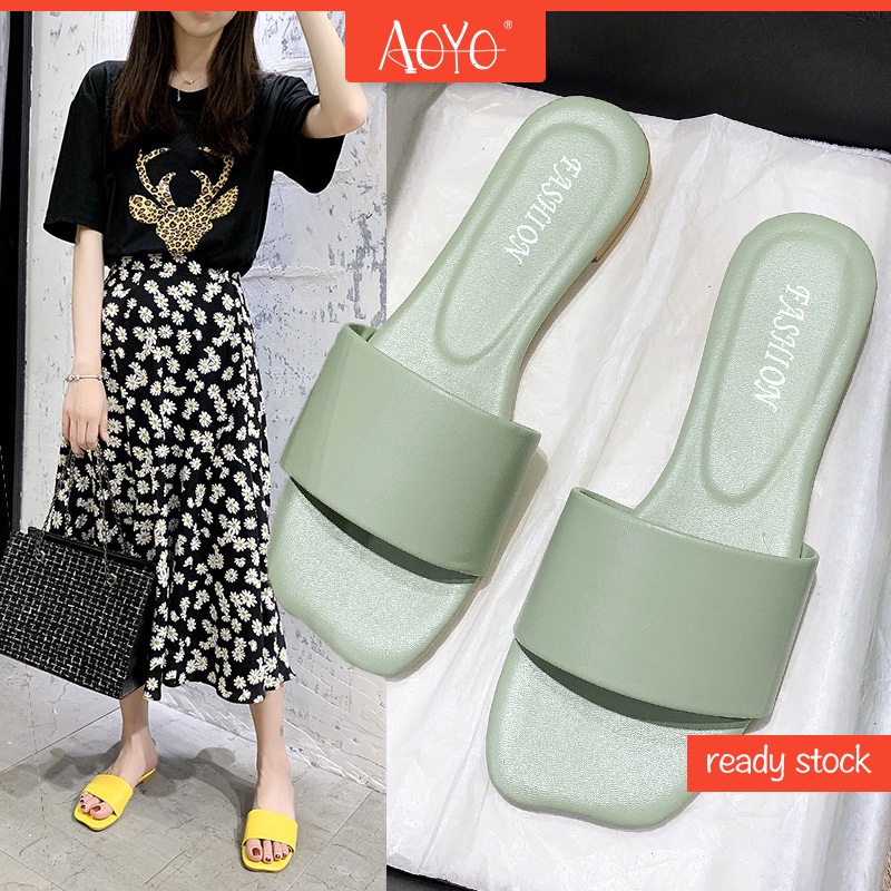 Dép đi biển đế bằng chống trượt sành điệu phong cách Hàn Quốc cho nữ