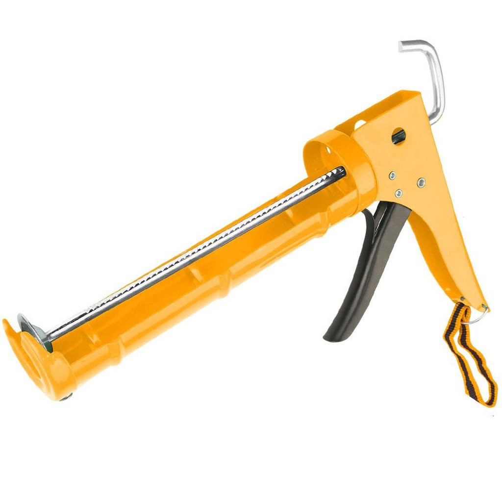 Súng bắn keo silicone inox 225mm tolsen 43042/ 43043 industrial 3-in-1 heavy duty caulking gun