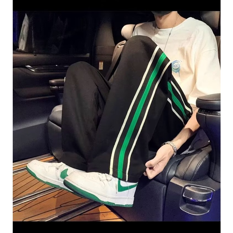 Quần Dài Dây Rút Kẻ Sọc Thời Trang Mới 2022 Dành Cho Nam Sinh