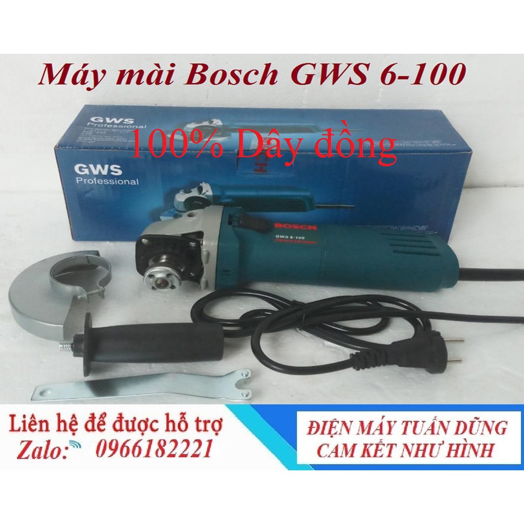 Máy cắt cầm tay Bosch gws 6-100, 100% dây đồng