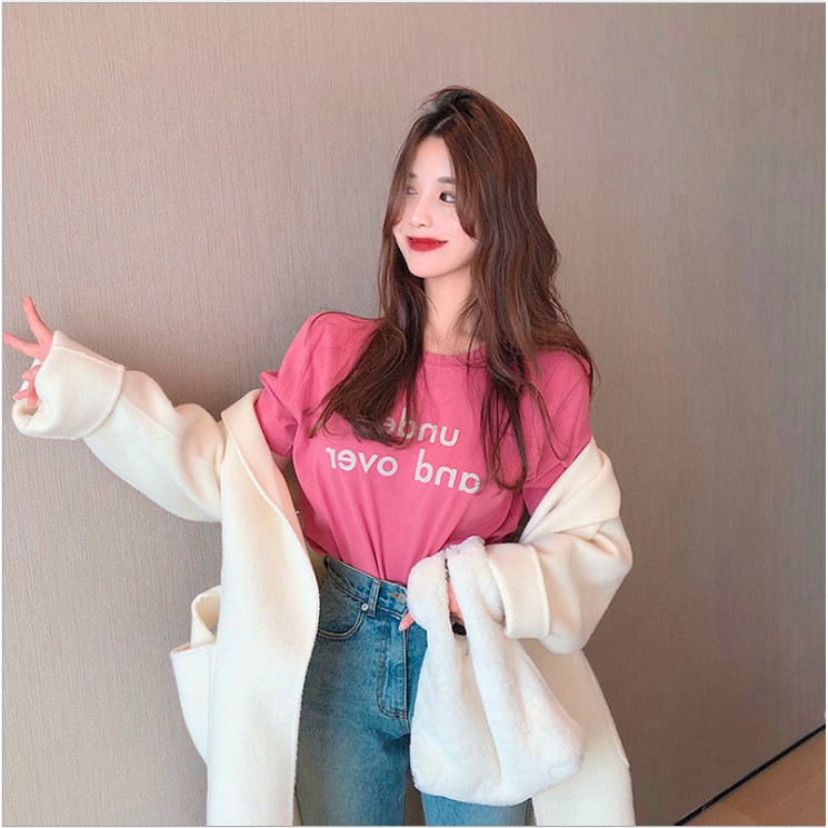 Áo phông nữ form rộng, áo phông rộng - Hàng cao cất chất cotton mát, mịn freesize | BigBuy360 - bigbuy360.vn