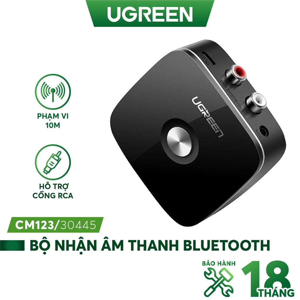 Bộ nhận âm thanh Bluetooth 5.0 đầu ra 3,5mm + 2 đầu RCA UGREEN 30445