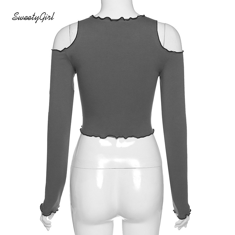 Áo lửng tay dài in chữ phong cách trẻ trung hợp thời trang cho nữ