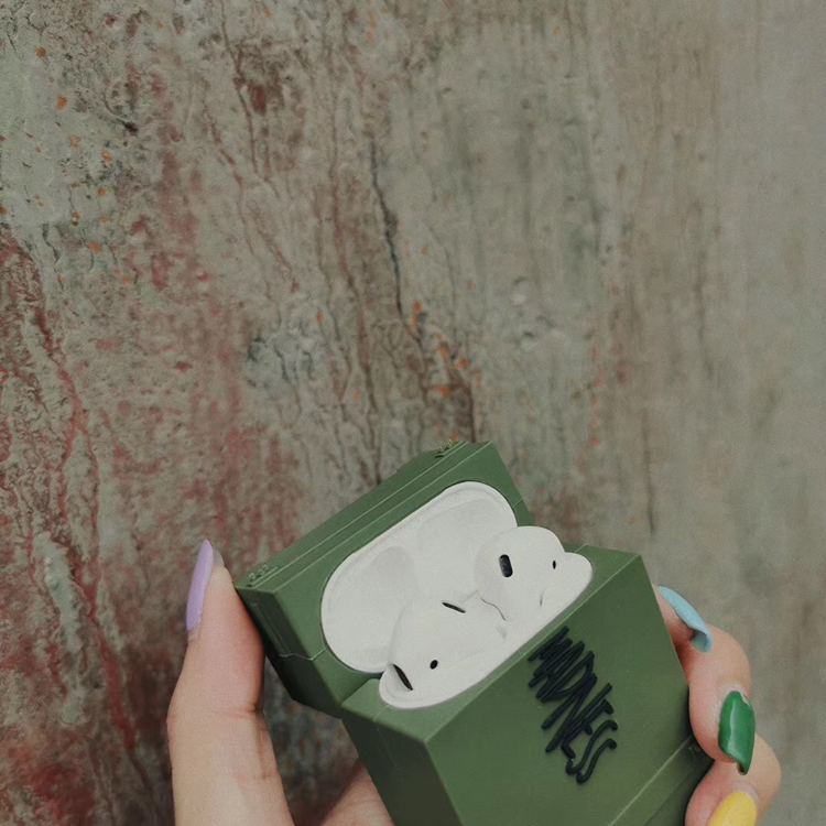 CREATIVE Vỏ Bảo Vệ Hộp Sạc Tai Nghe Airpods1 / 2 Kèm Móc Khóa Xinh Xắn