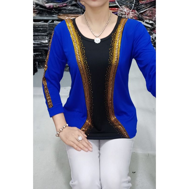 Áo thun kiểu nữ thêu hoa cho Mẹ, người lớn tuổi, người già, cho bà, - Made in VN