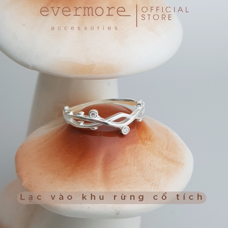 Nhẫn bạc S925 EVERMORE, nhẫn bạc lá liễu willow thanh lịch, minimalism - N062