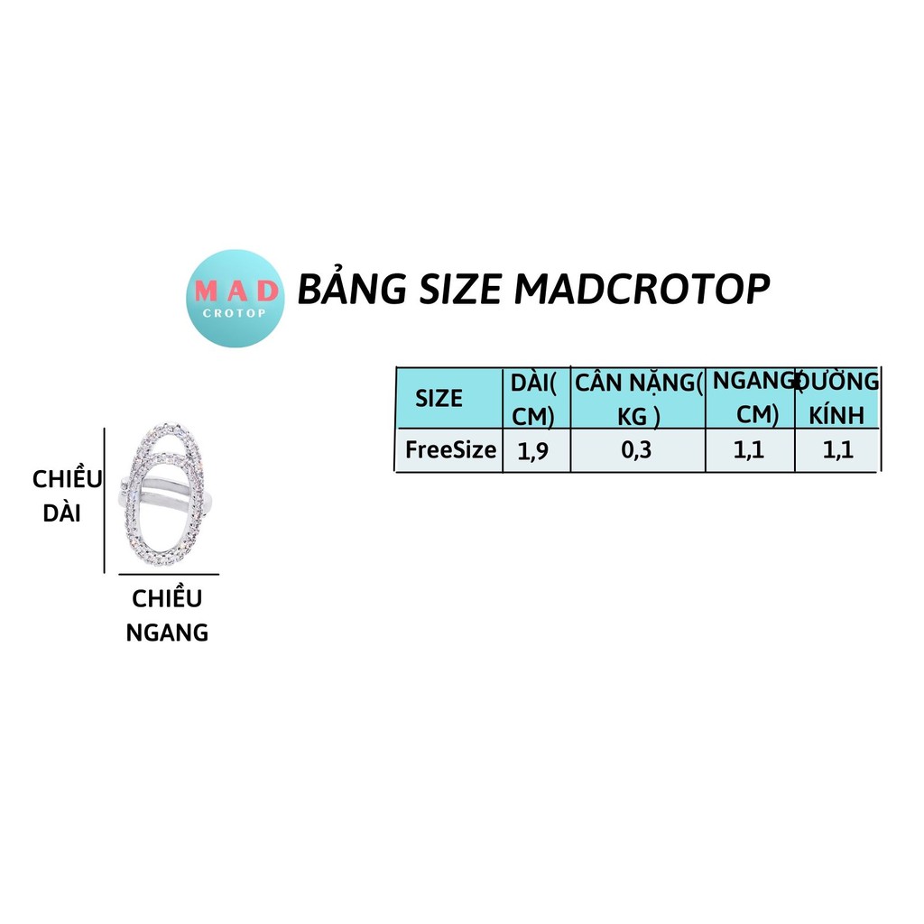 Nhẫn Đeo Móng Tay Hợp Kim Vàng/Bạc Đính Đá Móng Tay Gỉa Mẫu Độc Lạ MADCROTOP B-100