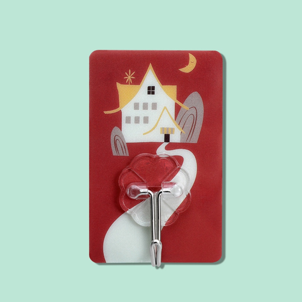 Set 2 Móc Treo Đồ Dán Tường Bằng Nhựa Tự Dính Họa Tiết Hoạt Hình Trang Trí Nhà Cửa