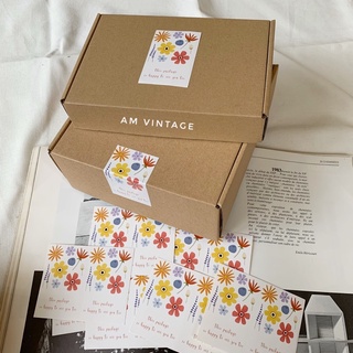 Sticker hình dán “daisy” trang trí hộp quà tặng vintage 🌼