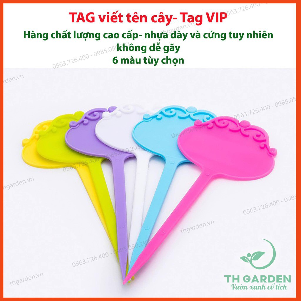 Thẻ Ghi Tên Cây, Thẻ Ghi Tên Lan - Tag Cây Ghi Thông Tin Cây - Nhựa Cứng Cao Cấp